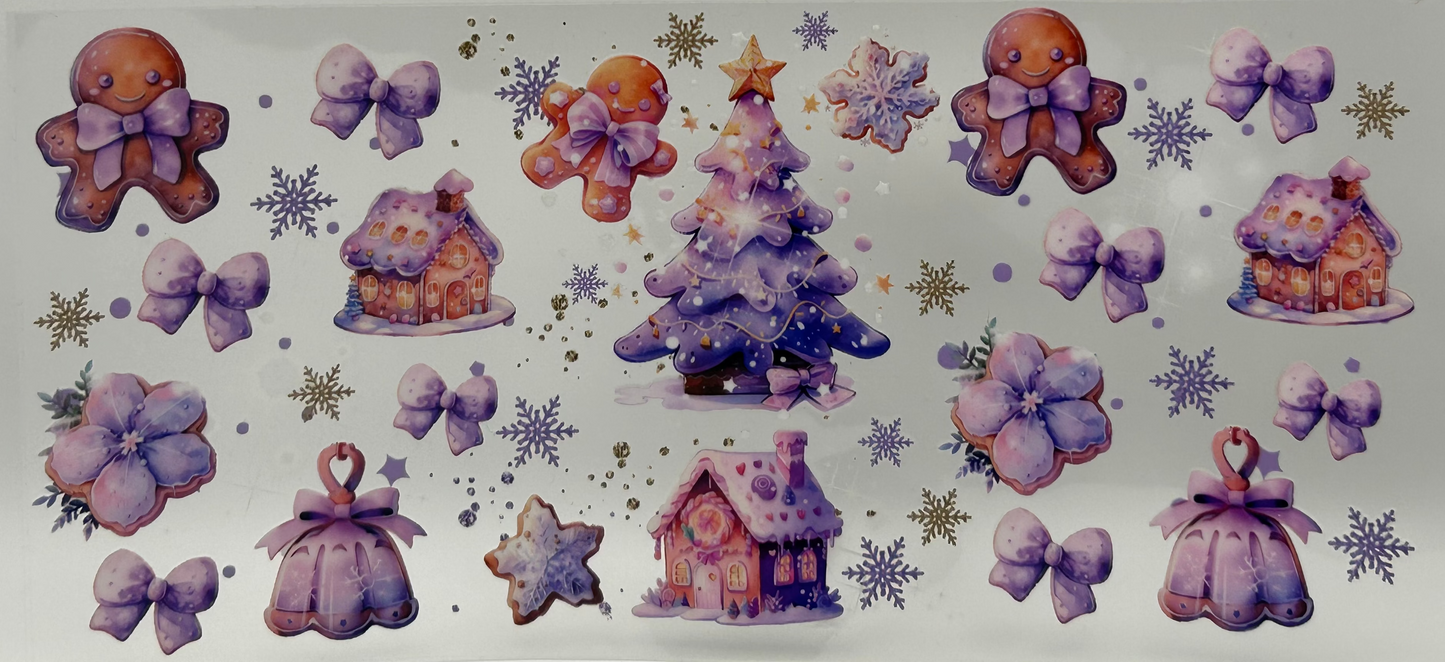Purple Christmas gingerbread