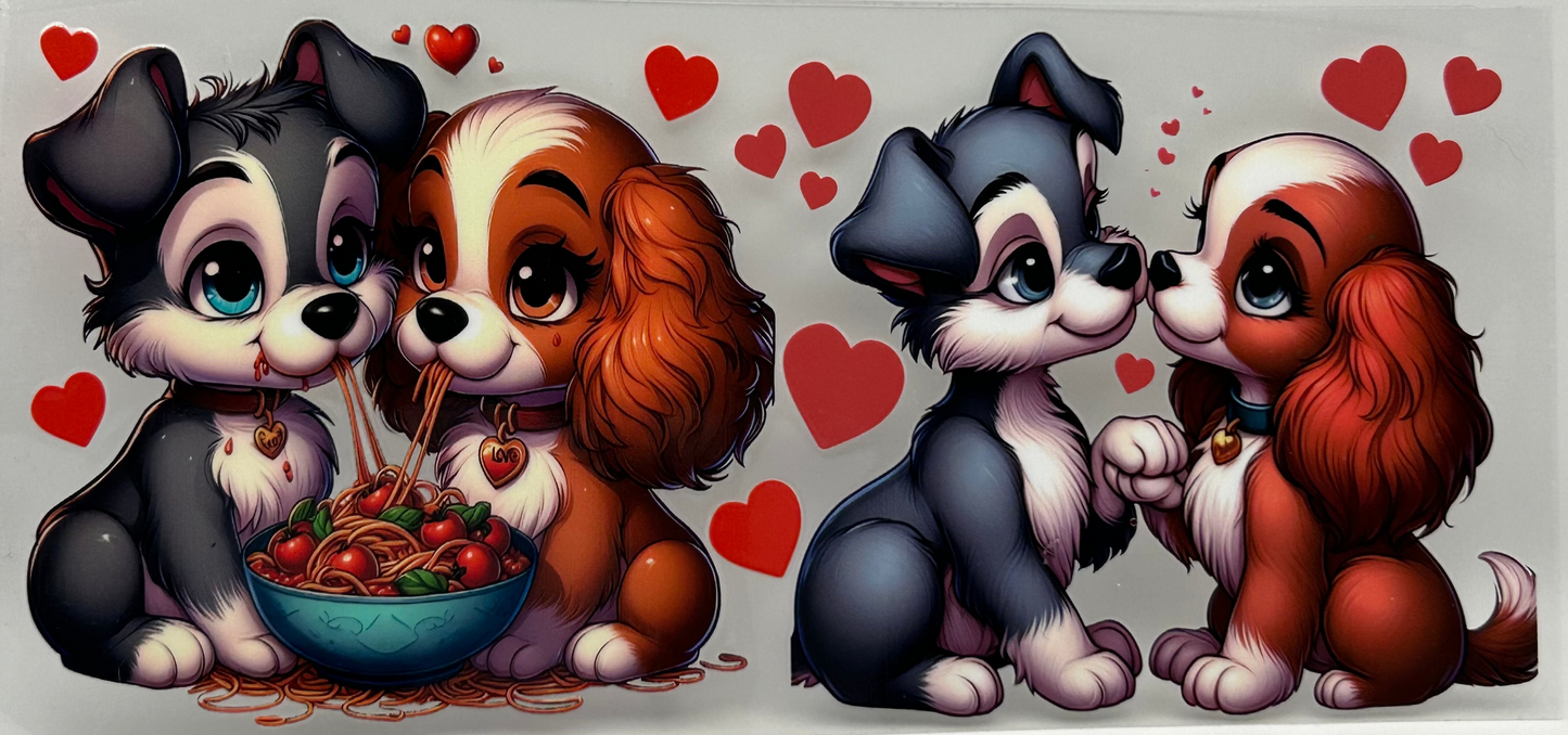 Lady and the Tramp with hearts
