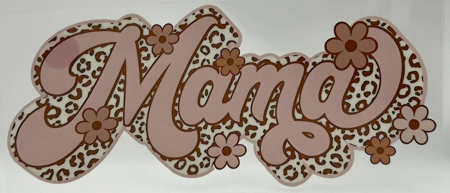 Cheetah Print Mama with Flowers