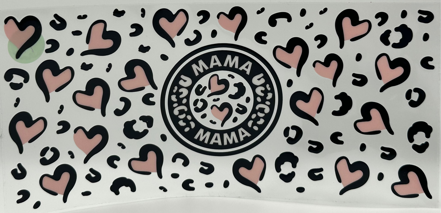 Cheetah print Mama and Hearts