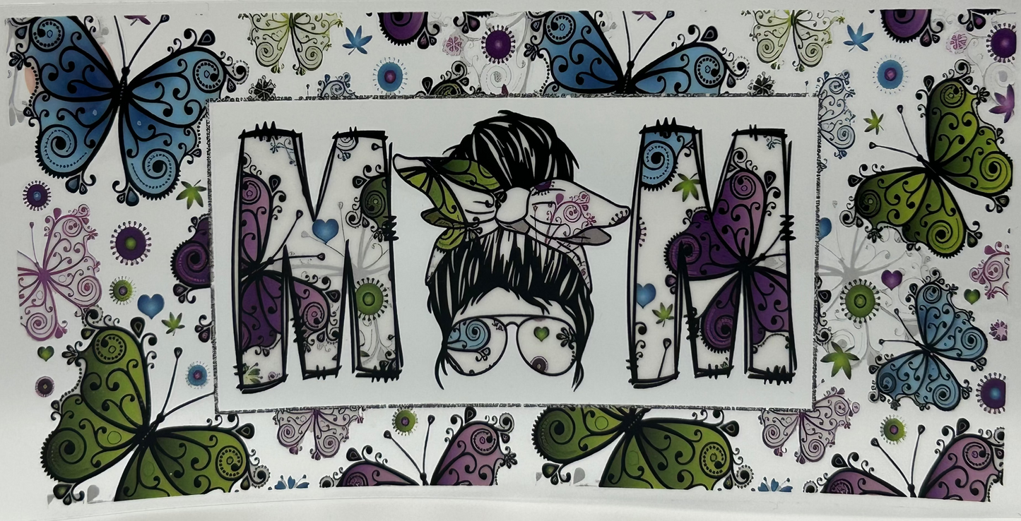 Mom with Butterflies