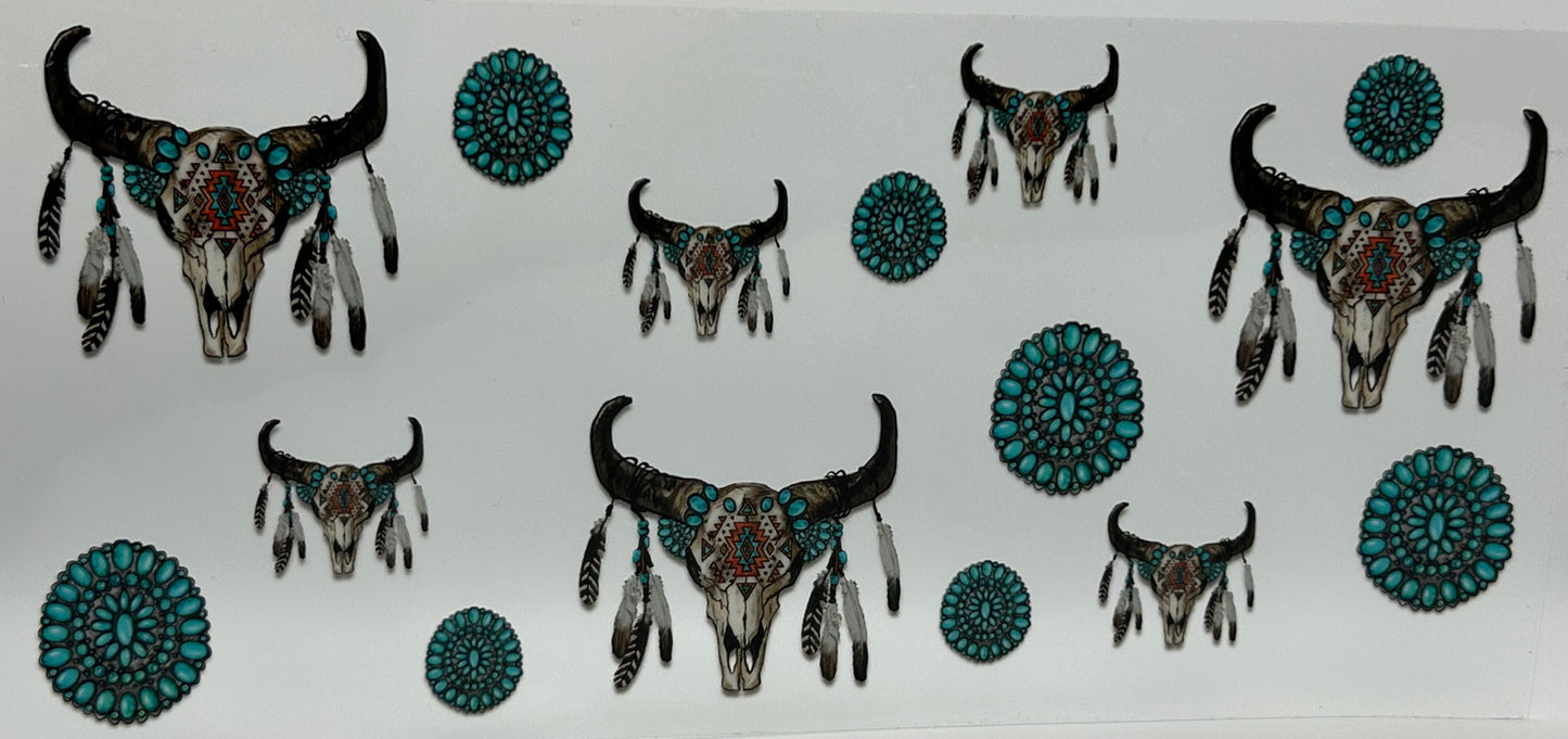 Turquoise and cow skulls
