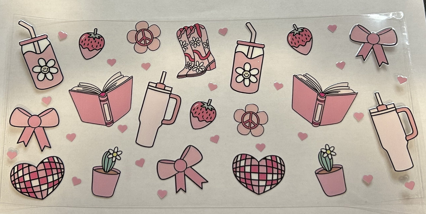 Books, Strawberries, and Cups