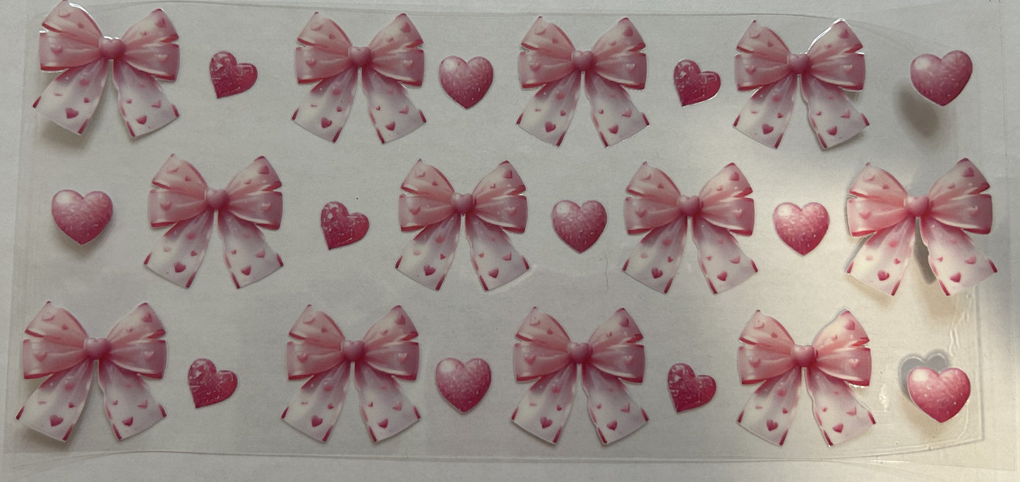 Pink Heart Bows