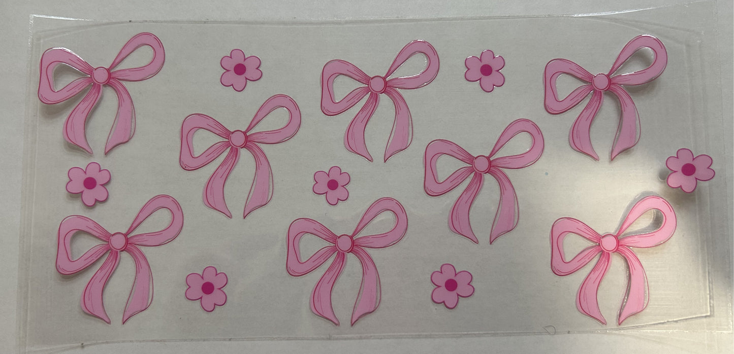 Pink Bows with Flowers