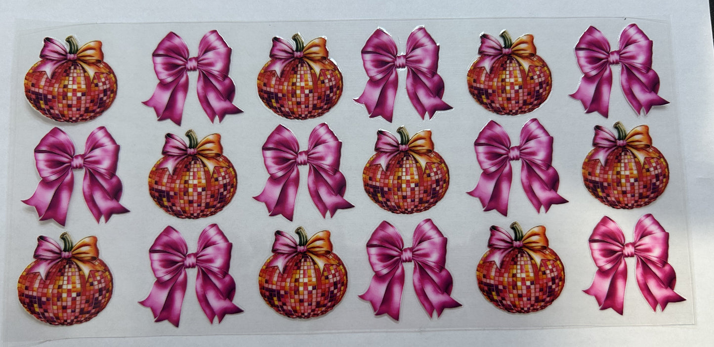 Disco Ball Pumpkin and Bows