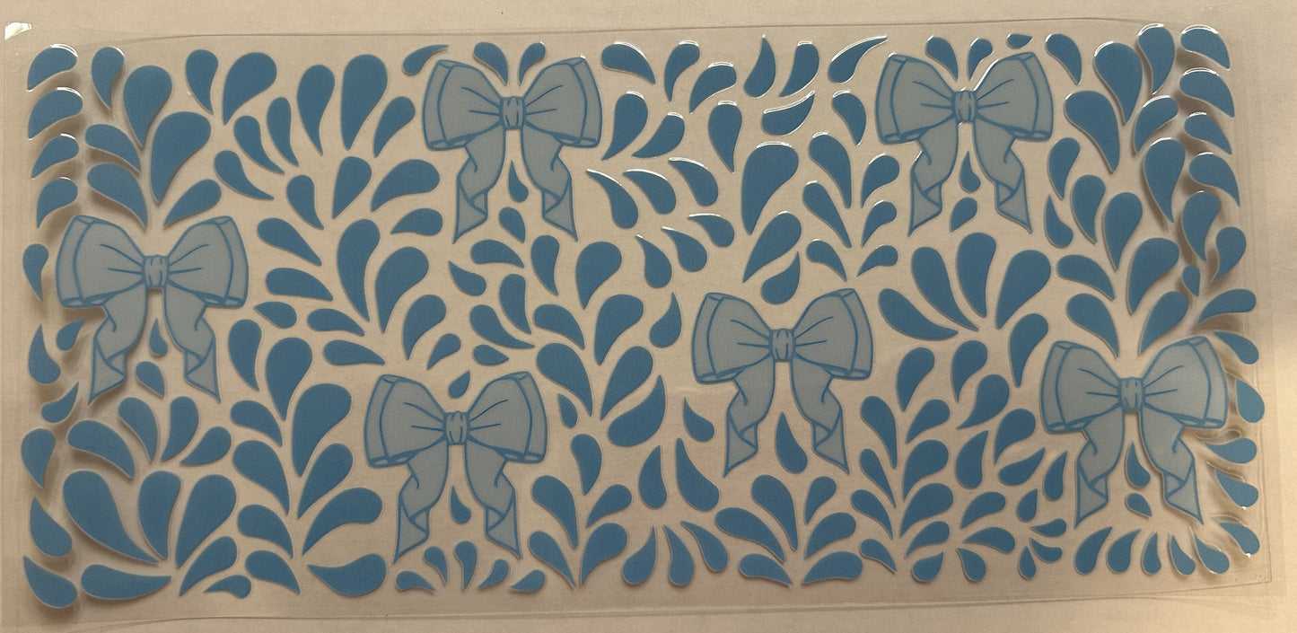 Blue Bows with Petals