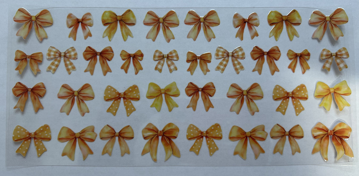 Orange Multi-Pattern Bows