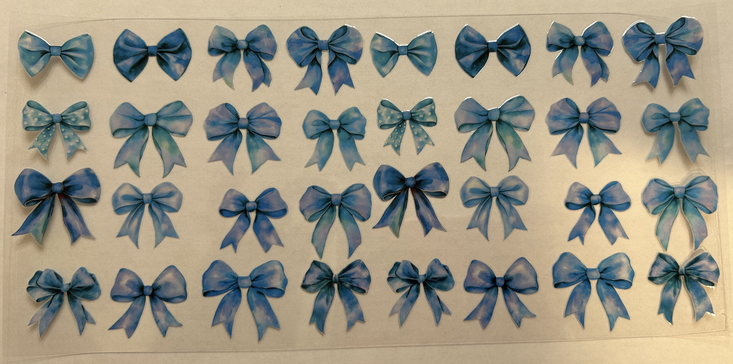 Blue Multi-Pattern Bows