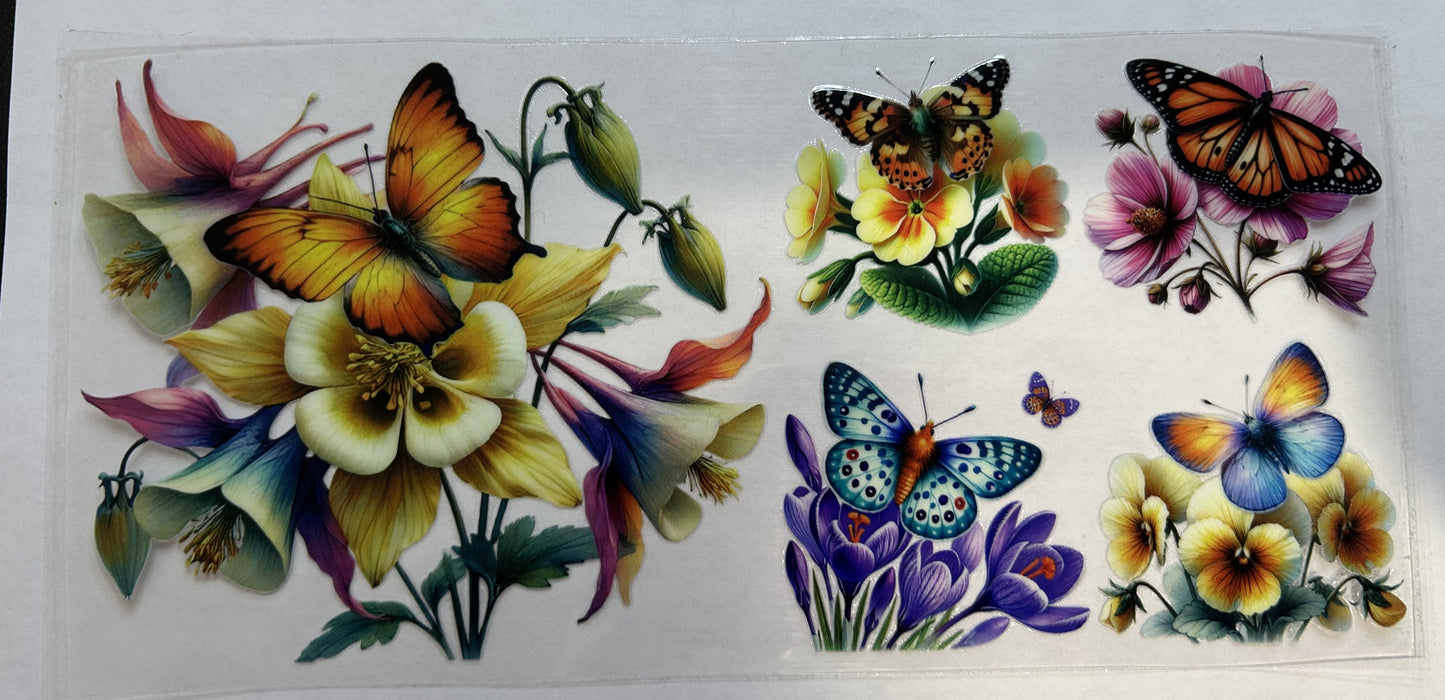 Flowers and butterflies