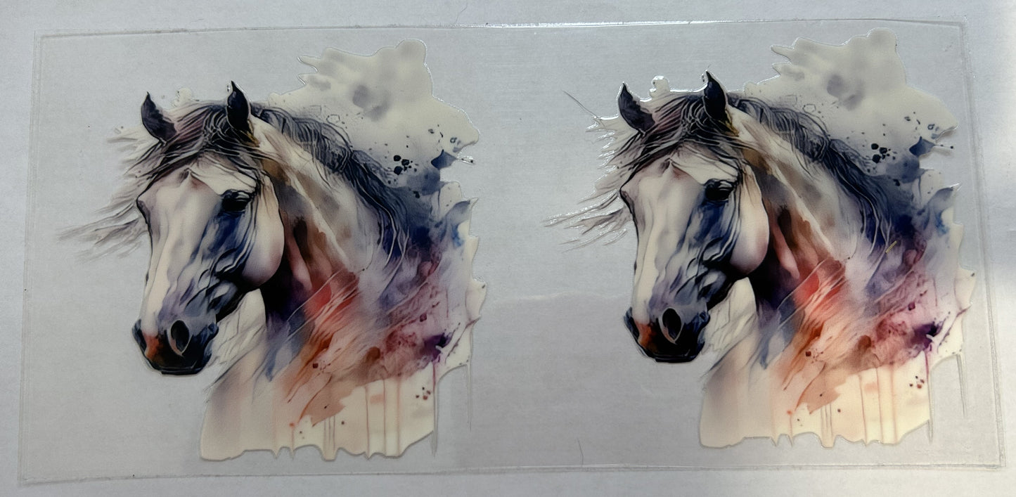 Dual White Horses