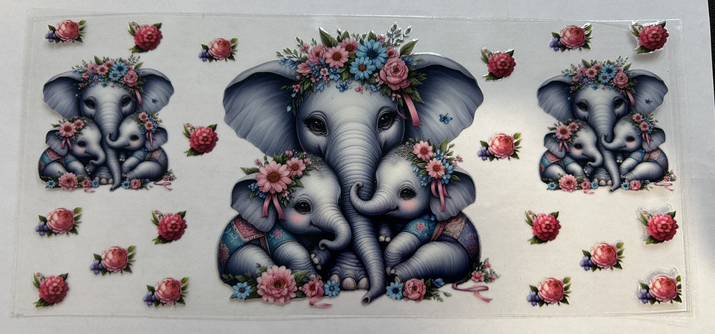 Mama Elephant and her babies
