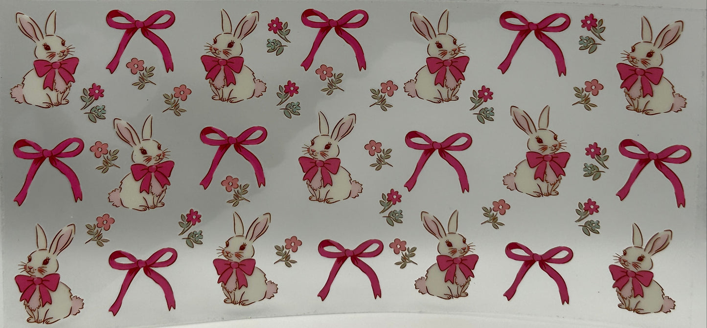 White bunnies and bows