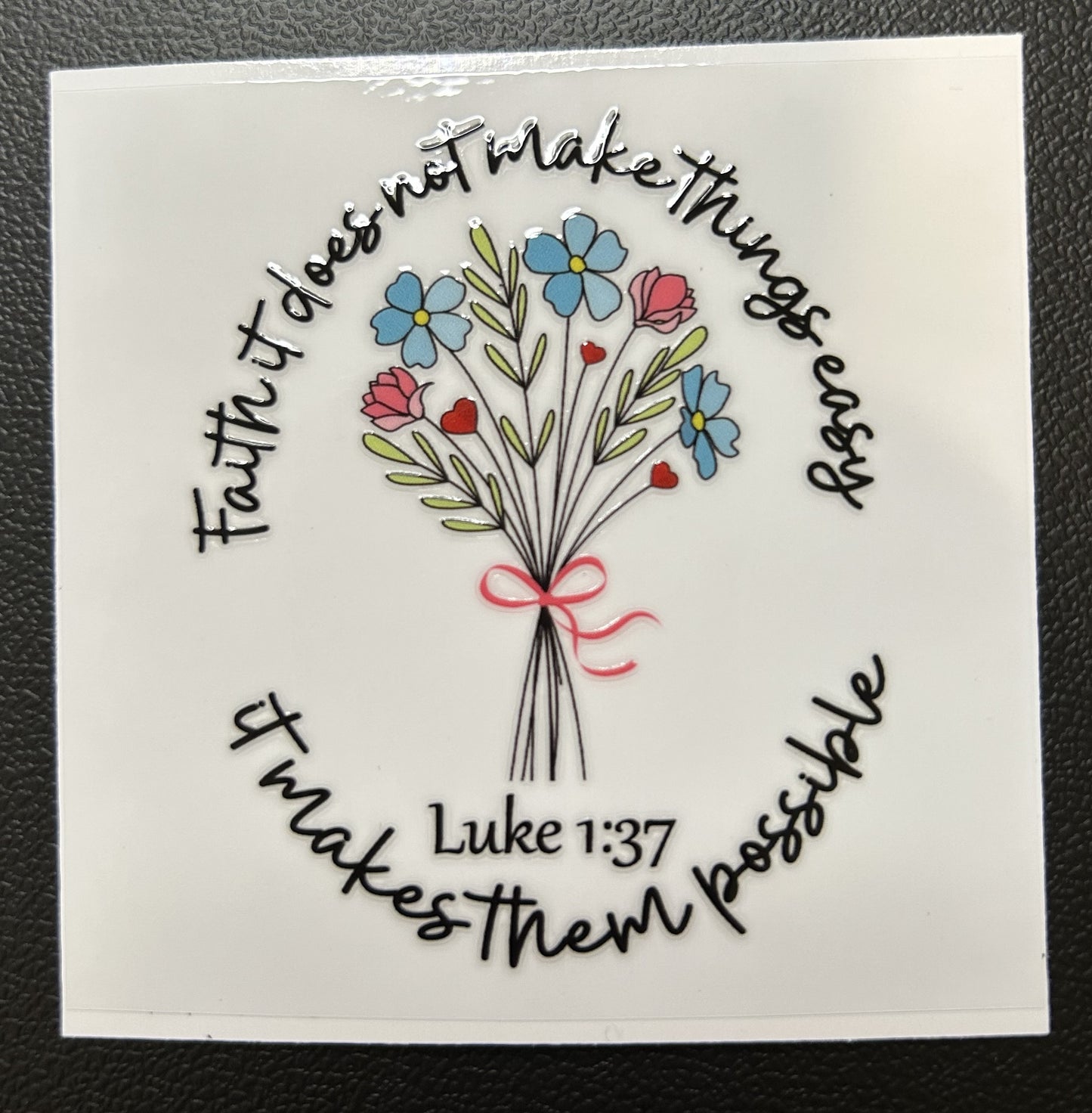 Faith it does not make things easy, it makes them possible