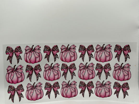 Pink Pumpkins and bows