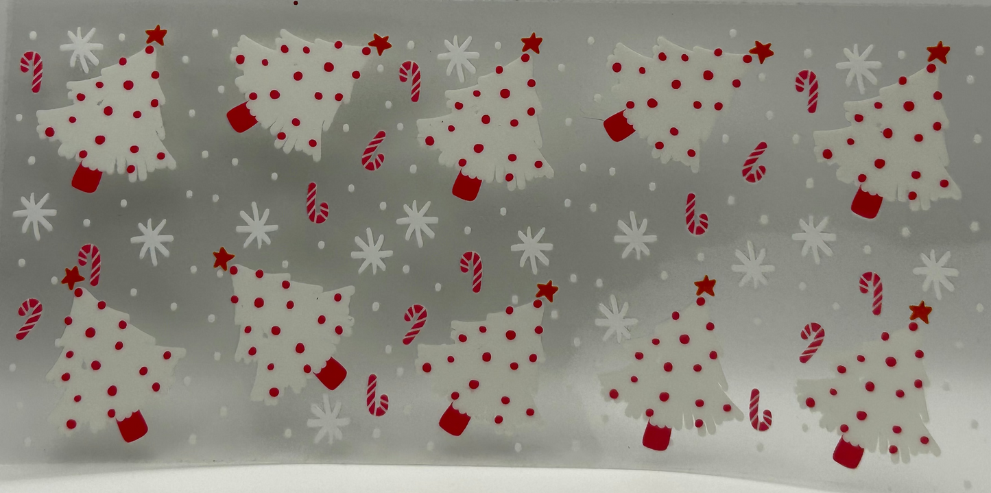 White Christmas trees