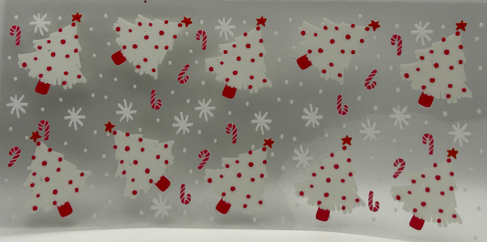 White Christmas trees