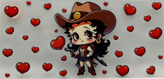 Betty Boop with hearts and hat