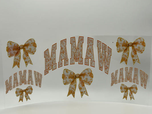 Yellow Mamaw with bows