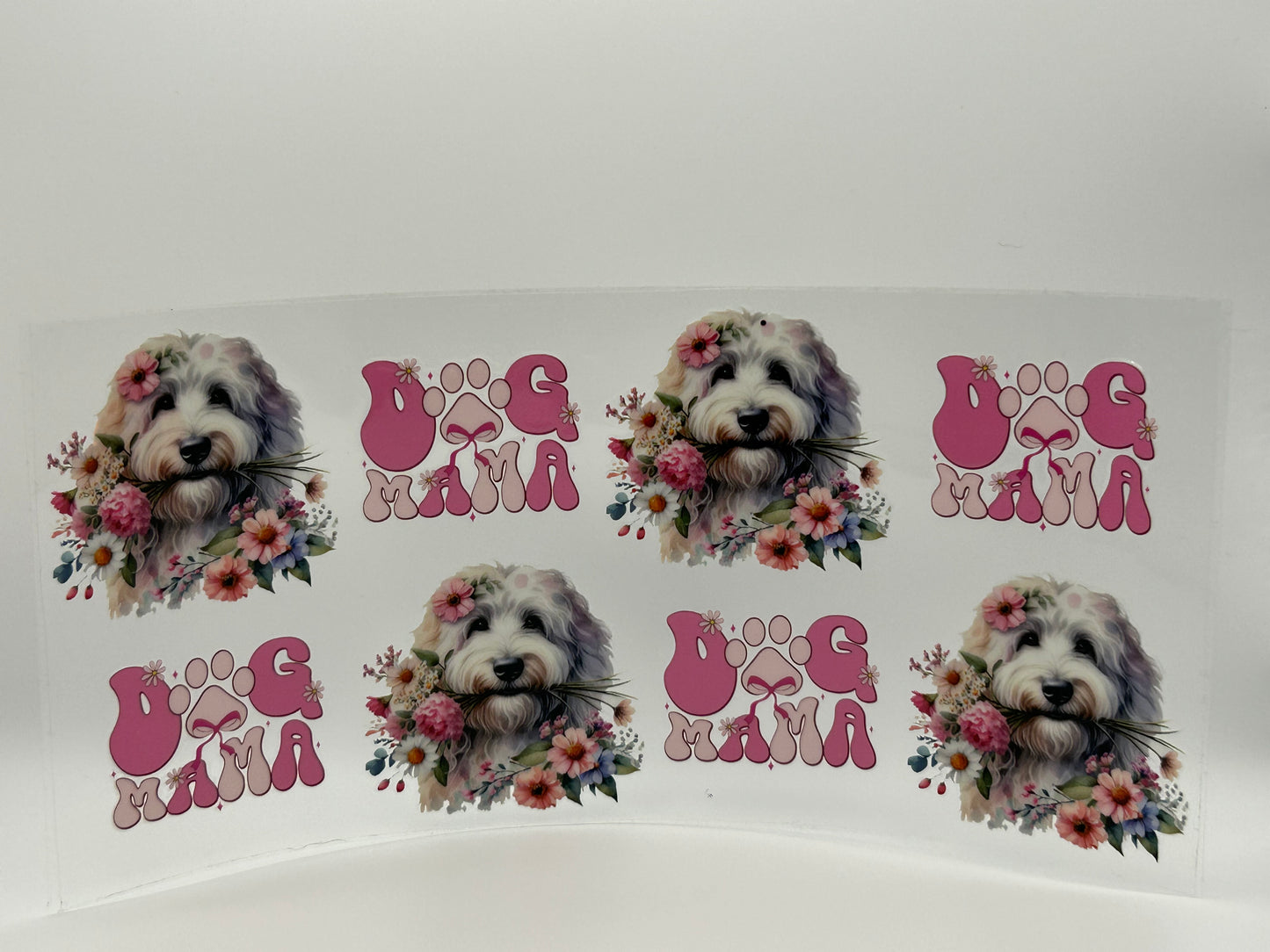 Dog Mama with flowers