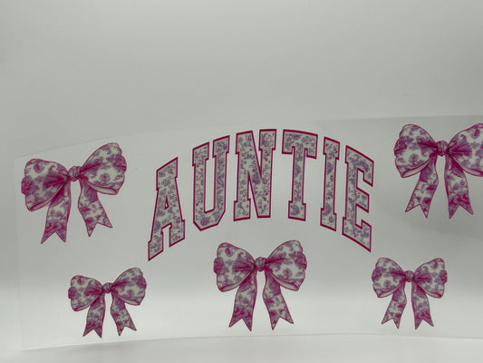 Dark Pink Auntie with bows