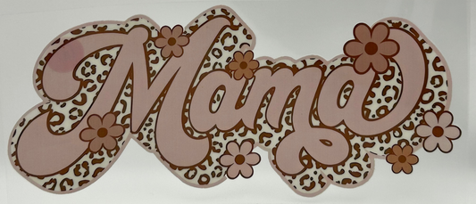 Cheetah Print Mama with Flowers