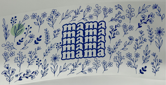 Blue Mama with Flowers