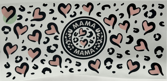Cheetah print Mama and Hearts