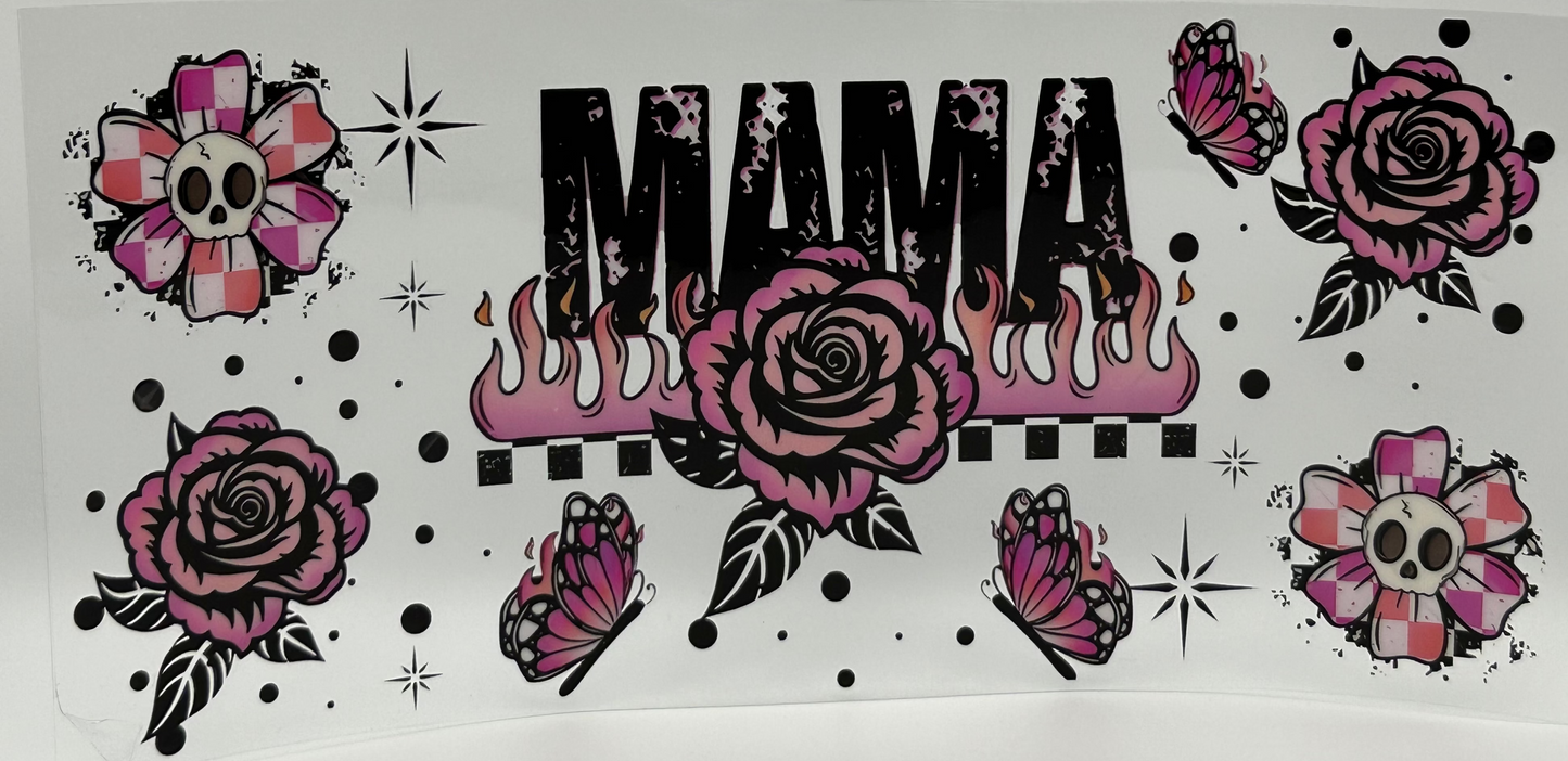 Black and Pink Floral Mama