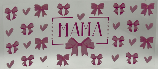 Mama with Pink Bows and Hearts