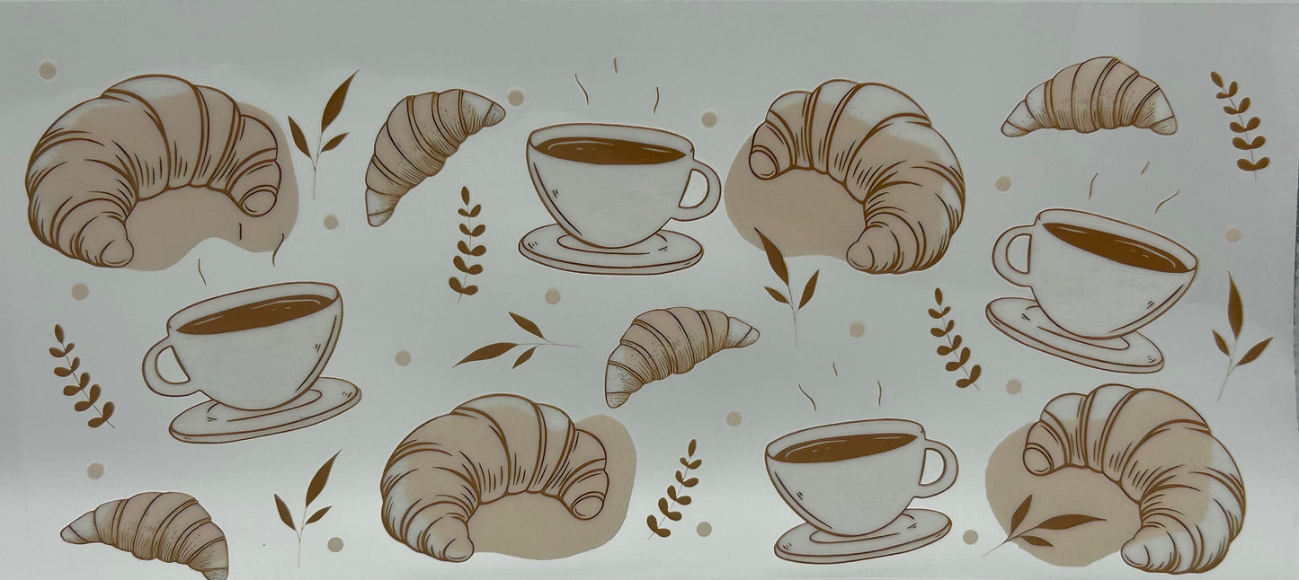 Croissants and hot tea