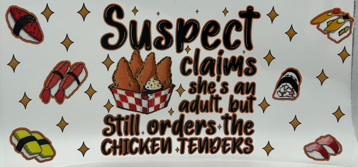 Suspect orders chicken tenders