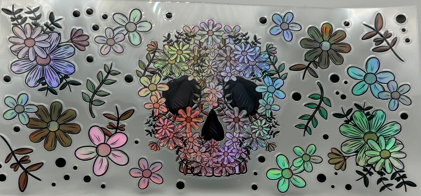 Flower Skull Holographic