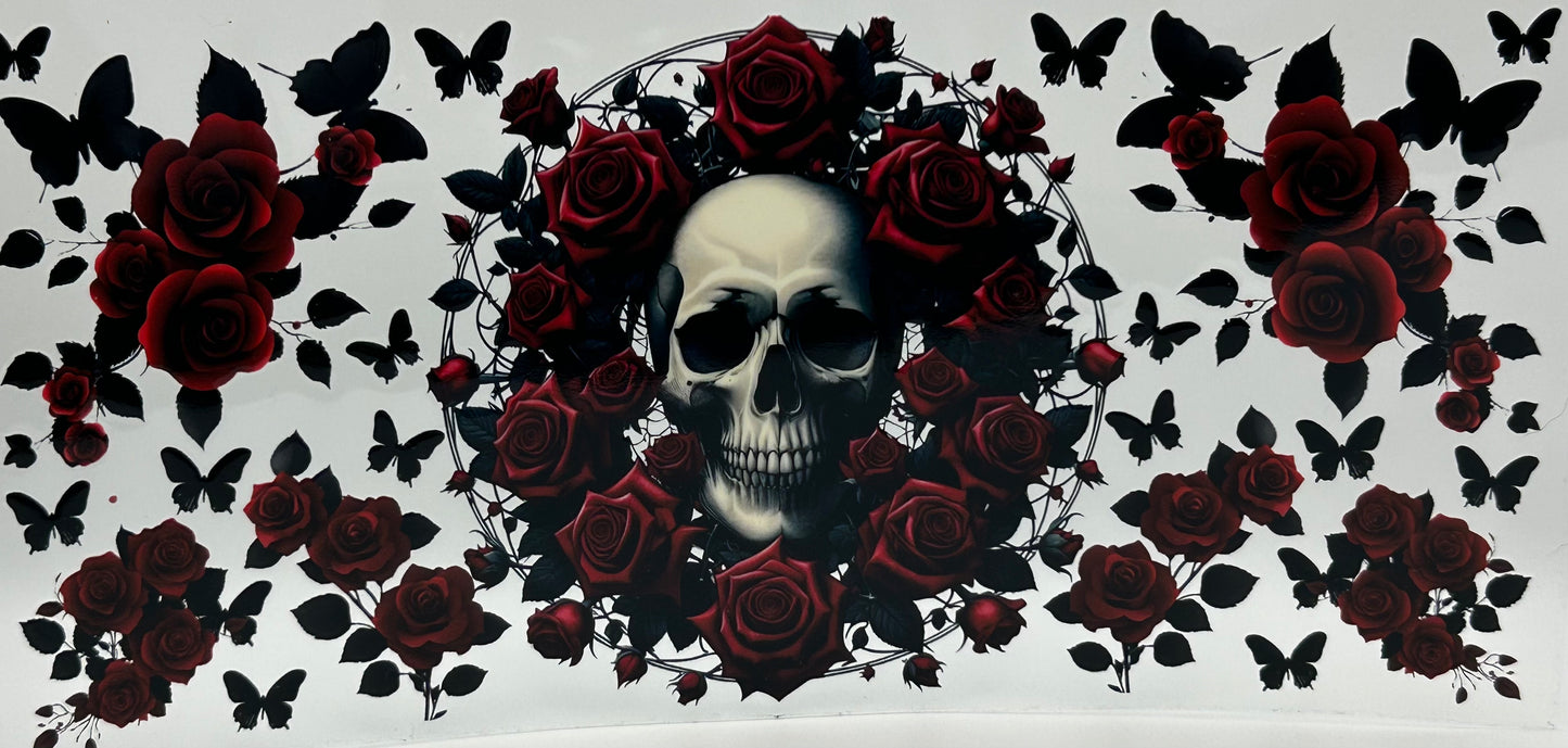 Skull with roses