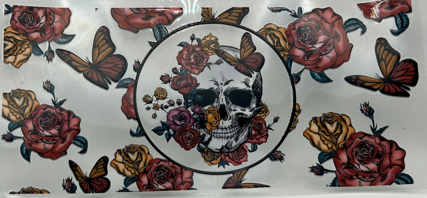 Skull with flowers