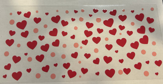 Pink Hearts and Light Pink Polka Dots
