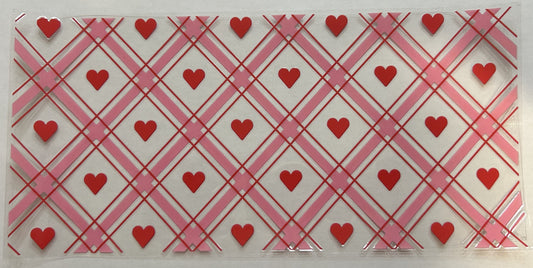 Striped Pink Hearts