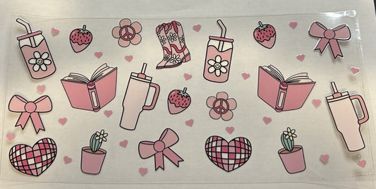 Books, Strawberries, and Cups