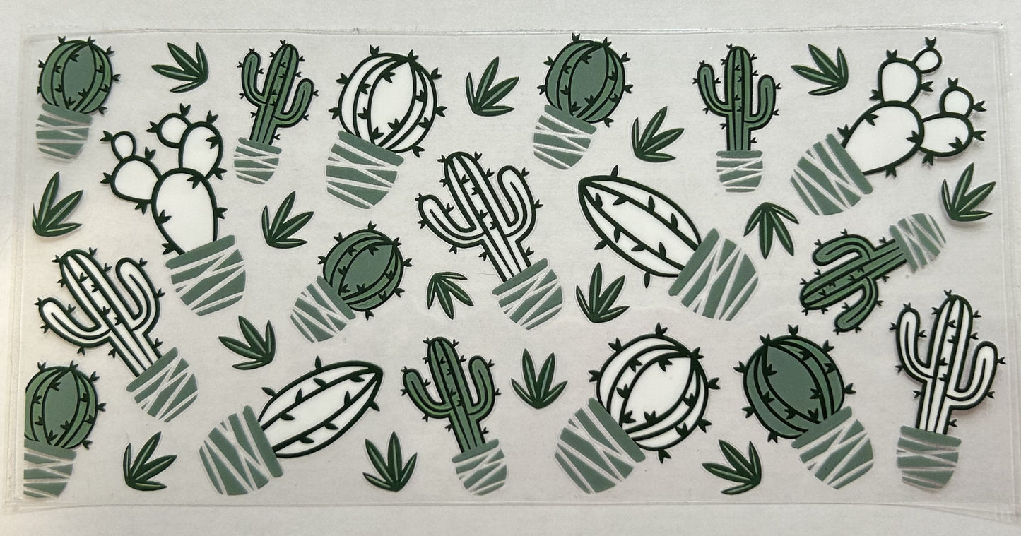 Green, White, and Black Cactus