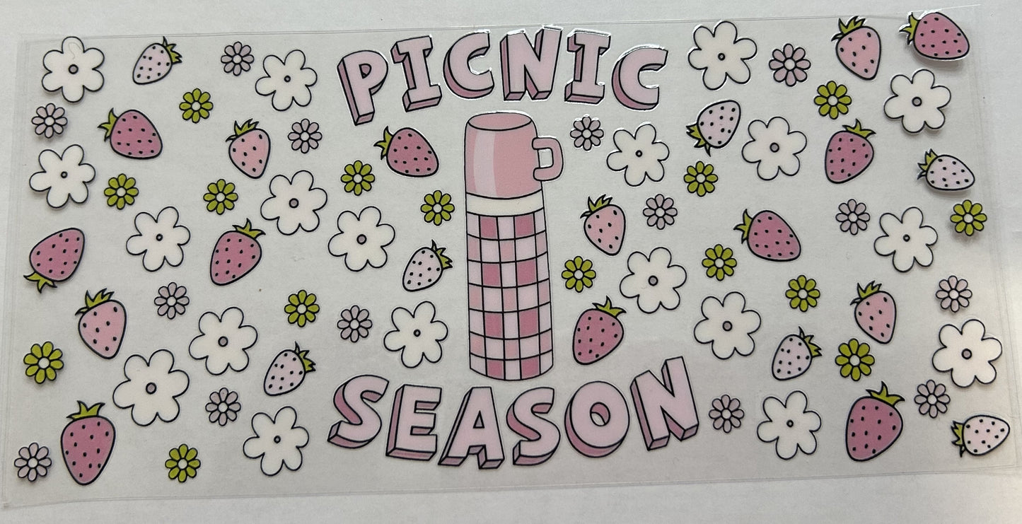 Strawberries and Flowers Picnic Season