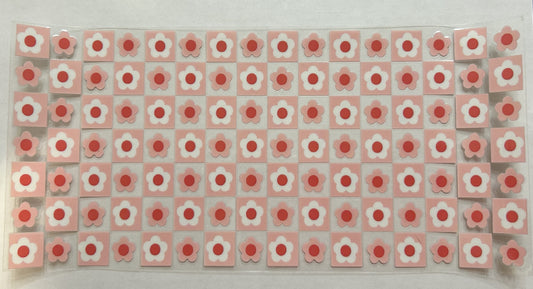 Pink Checkers with Flowers