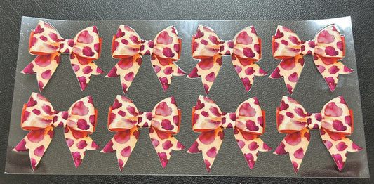 Pink Cow Print Bows