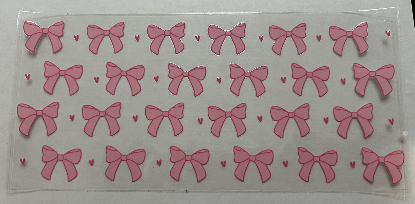 Pink Bows with Polka Dot Hearts