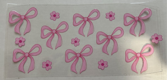 Pink Bows with Flowers