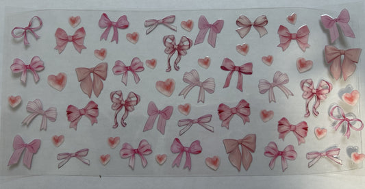 Pink Multi-Shaped Bows and Hearts