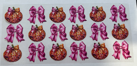 Disco Ball Pumpkin and Bows