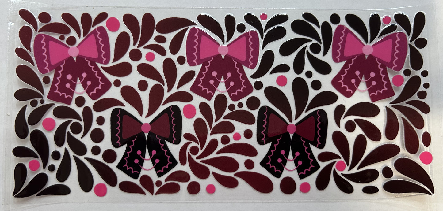 Pink and Purple Bows with Petals