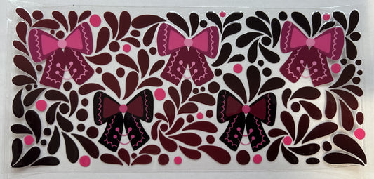 Pink and Purple Bows with Petals