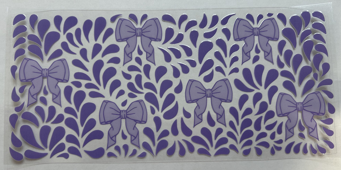 Purple Bows with Petals