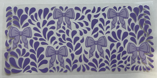 Purple Bows with Petals